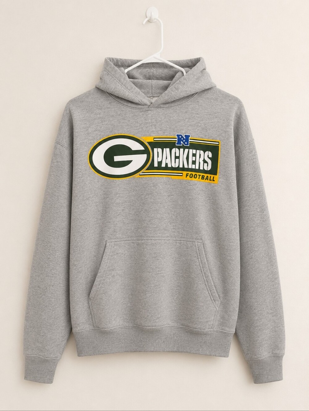 NFL Team Apparel Gray Hoodie with NFL Shield